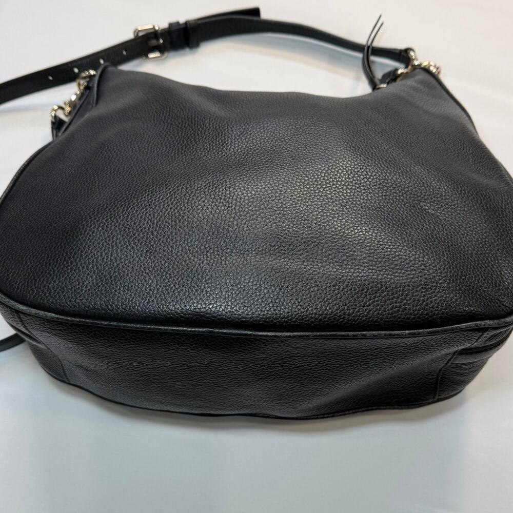 Kate Spade Black Pebbled Leather Crossbody Shoulder Bag Slouchy Everyday - Picture 11 of 16